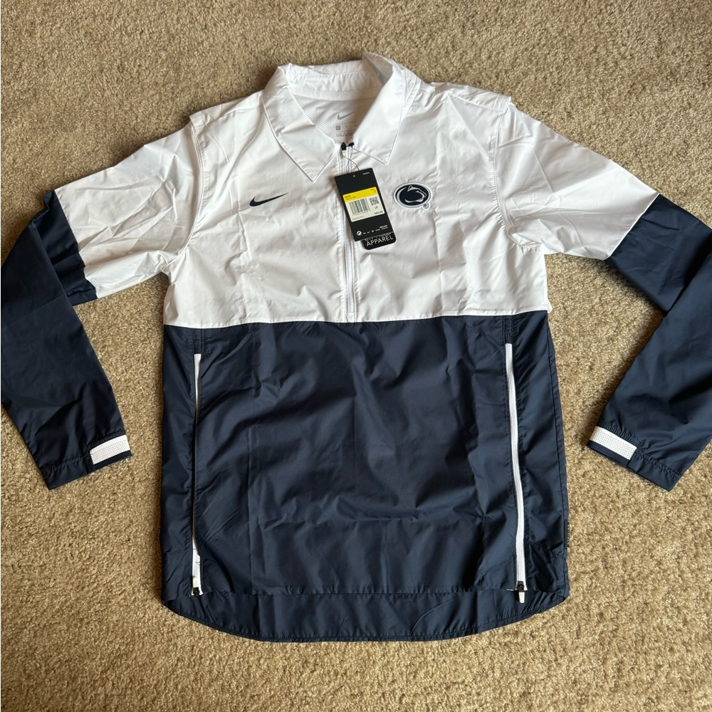 NIKE PENN STATE 1/2 Zip On Field Jacket HOT JACKET WHITE NAVY MEN Sizes CQ5121